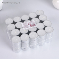 Набор чайных свечей, 3,8х1,6 см, 3,5 ч, 12 г, 100 штук, белый Набор чайных свечей, 3,8х1,6 см, 3,5 ч, 12 г, 100 штук, белый