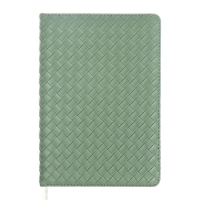 Ежедневник недатированный A5 136 листов, кожзам deVENTE. Clair, твердая обложка с поролоном, перфорация, ляссе, блок 70, зеленый
