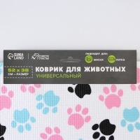 Коврик под миску &laquo;Лапки темные&raquo;, 52х38х0,3см