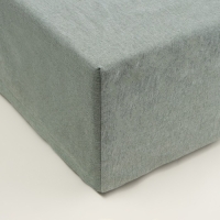 Простыня на резинке SL Home "Деним" 200*200+30 см, цв.оливковый, 100% жатый хлопок Простыня на резинке SL Home "Деним" 200*200+30 см, цв.оливковый, 100% жатый хлопок