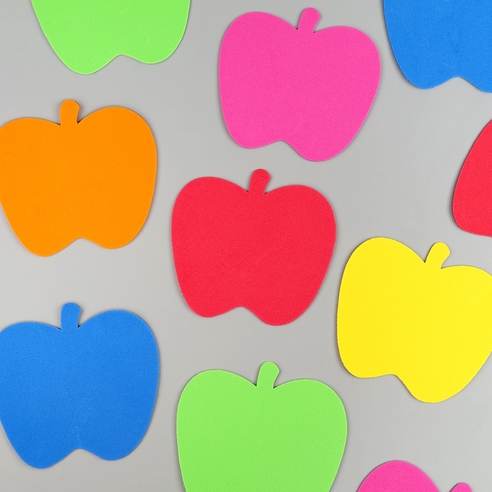 Набор фигурок из EVA Набор фигурок из EVA "Яблоко", 12 шт, цвет МИКС