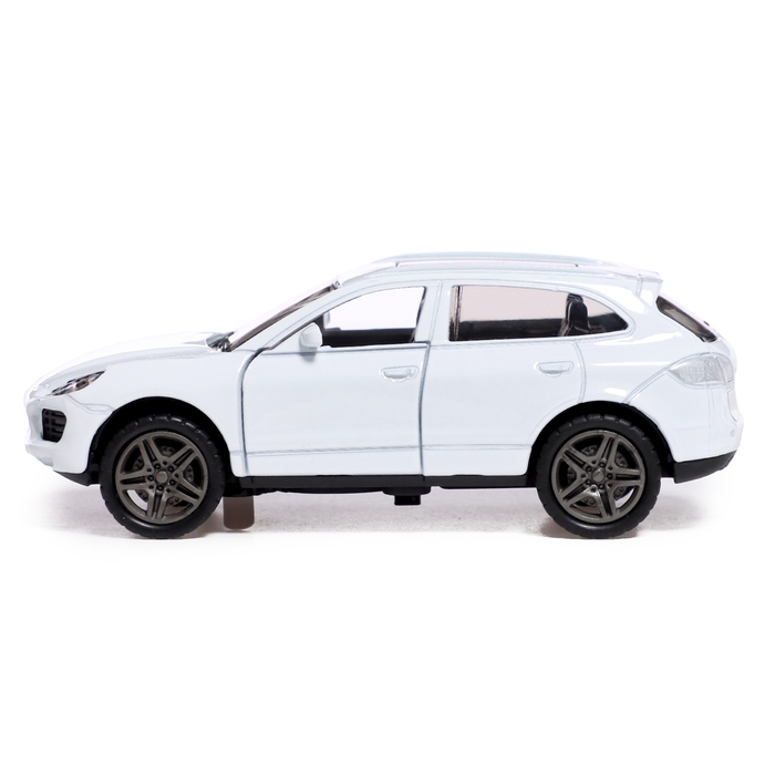 Машина металлическая «Каен», инерция, 1:32, открываются двери, световые и звуковые эффекты, цвет белый Машина металлическая «Каен», инерция, 1:32, открываются двери, световые и звуковые эффекты, цвет белый