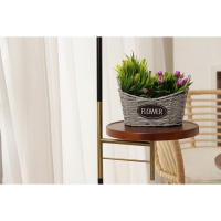 Кашпо плетёное Доляна «Луция», 25,5×15,5×15,5 см, корзинка, цвет серый Кашпо плетёное Доляна «Луция», 25,5×15,5×15,5 см, корзинка, цвет серый