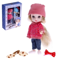 Кукла модная шарнирная &laquo;Алина&raquo; в костюме, с аксессуарами, МИКС