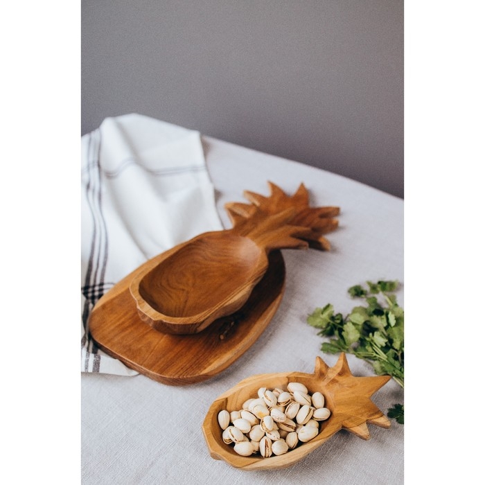 Доска разделочная Доска разделочная "Ананас" 45х20х2 см, тиковое дерево