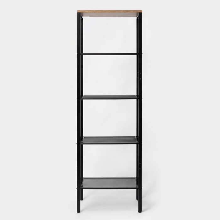 Стеллаж «Торонто 15», 47×30×146,5 см, цвет чёрный Стеллаж «Торонто 15», 47×30×146,5 см, цвет чёрный