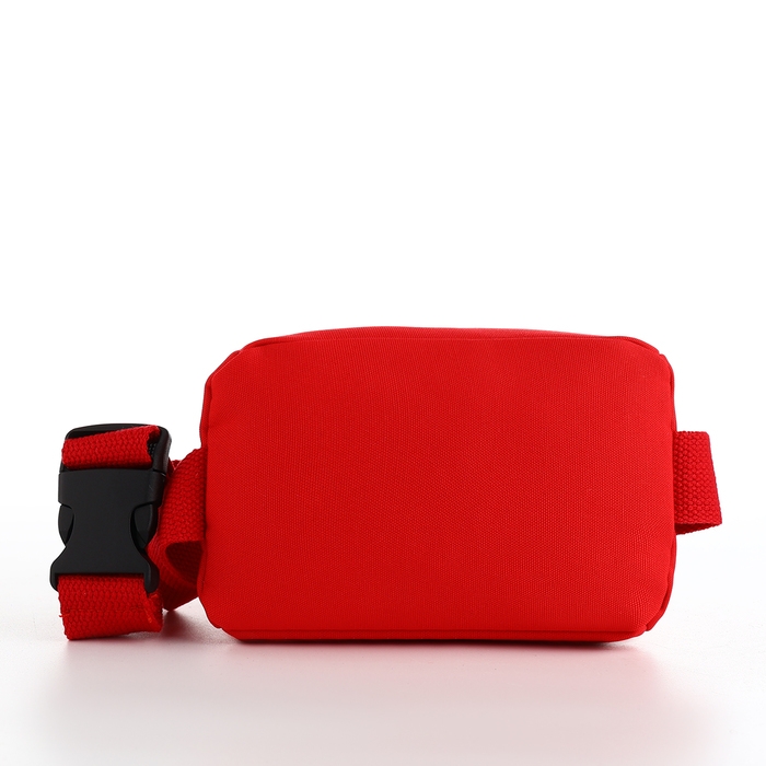 Сумка детская поясная на молнии, цвет красный
