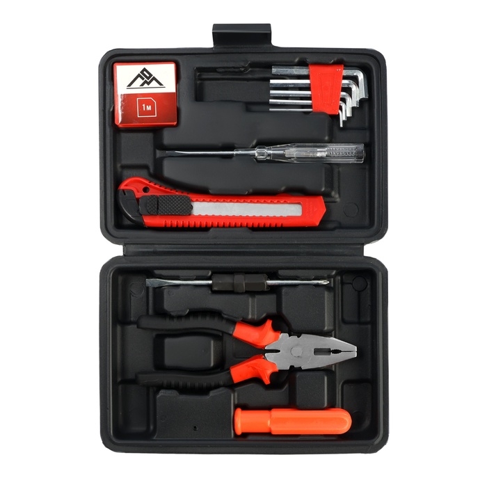 Набор инструментов в кейсе ЛОМ, в подарочной упаковке, 11 предметов
