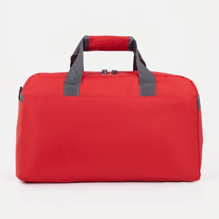 Сумка спортивная на молнии, 2 наружных кармана, средний размер, цвет красный Сумка спортивная на молнии, 2 наружных кармана, средний размер, цвет красный