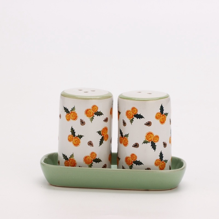 Новый год. Набор для специй &laquo;Апельсины&raquo;, 12 х 6,5 х 7 см