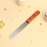 Кондитерская лопатка - палетка, 26&times;2,7 см, рабочая часть 14,5 см, цвет коричневый