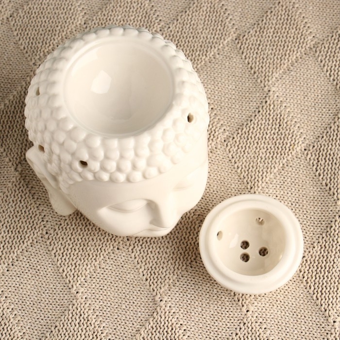 Аромалампа - подставка для благовоний Аромалампа - подставка для благовоний "Будда" 12х10см, белый