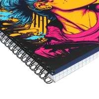 Тетрадь 80 листов в клетку на гребень "Графические плакаты", обложка мелованный картон, матовая ламинация, выборочный лак, МИКС Тетрадь 80 листов в клетку на гребень "Графические плакаты", обложка мелованный картон, матовая ламинация, выборочный лак, МИКС