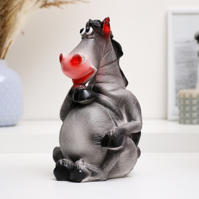 Копилка Копилка "Лошадь" серая, 13х13х23см