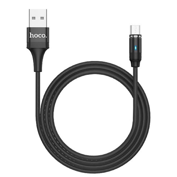 Кабель Hoco U76, USB - microUSB, 2 А, 1.2 м, магнитный, черный Кабель Hoco U76, USB - microUSB, 2 А, 1.2 м, магнитный, черный