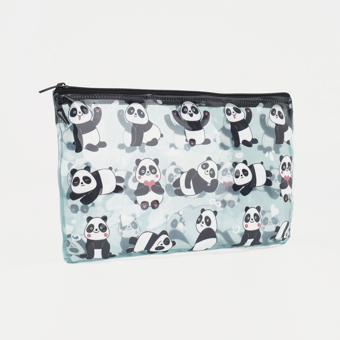 Косметичка на молнии, цвет голубой/чёрный Косметичка на молнии, цвет голубой/чёрный