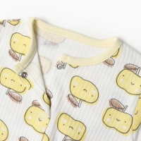 Комбинезон детский (3 шт.), цвет жёлтый/красный/зелёный, рост 62 см