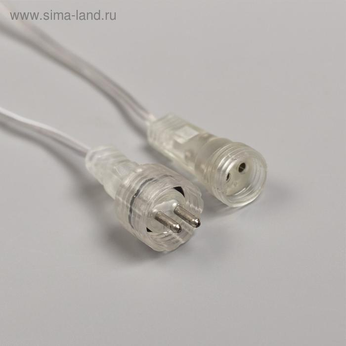 Гирлянда &laquo;Сосульки&raquo; 3 &times; 0.5 м, IP44, прозрачная нить, 288 LED, свечение белое с эффектом стекания, 12 В