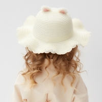 Шляпа для девочки MINAKU, р-р 50, цвет молочный Шляпа для девочки MINAKU, р-р 50, цвет молочный