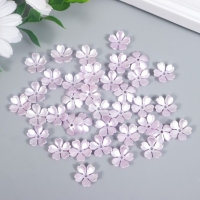 Бусины для творчества пластик "Цветочек жемчужный" набор 40 шт сиреневый 1,5х1,5 см Бусины для творчества пластик "Цветочек жемчужный" набор 40 шт сиреневый 1,5х1,5 см