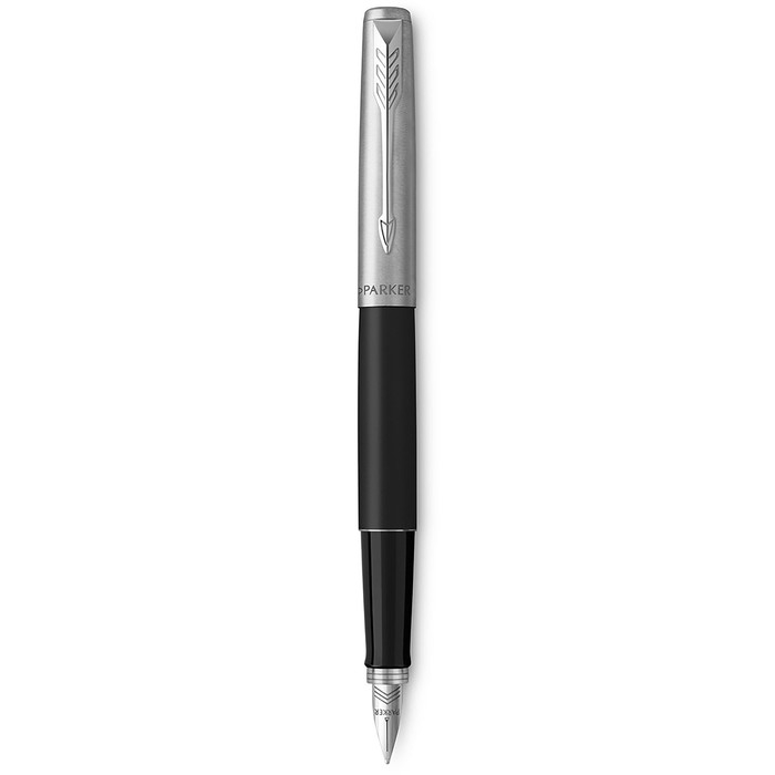Ручка перьевая Parker Jotter Core F63 Bond Street Black CT M, корпус из нержавеющей стали