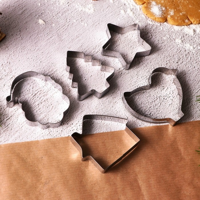 Подарочный набор формочек для печенья KONFINETTA &laquo;Зимний вкус&raquo;: 10 шт, нержавеющая сталь
