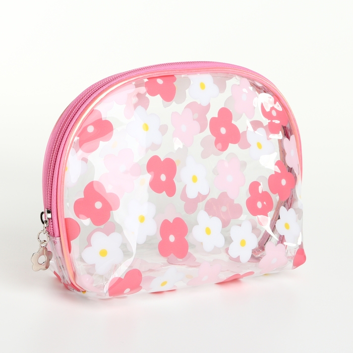 Набор косметичек 2 в 1 на молнии, цвет розовый