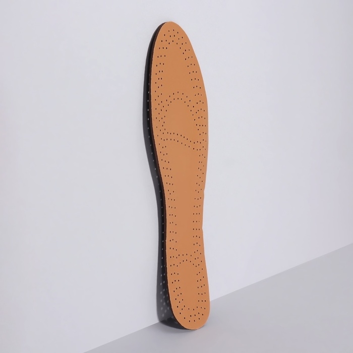 Стельки для обуви, универсальные, дышащие, р-р RU до 45 (р-р Пр-ля до 47), 28,5 см, пара, цвет бежевый