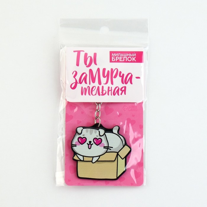 Брелок для ключей акриловый &laquo;Котик&raquo;, 7 х 12,5 см