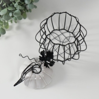 Сувенир вазон металл, керамика "Тыква с листочком" черная с белым 14,3х14,3х21 см Сувенир вазон металл, керамика "Тыква с листочком" черная с белым 14,3х14,3х21 см