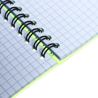 Тетрадь А6 на спирали, 80 листов в клетку, ErichKrause Neon, пластиковая обложка, на резинке, блок офсет 100% белизна, МИКС Тетрадь А6 на спирали, 80 листов в клетку, ErichKrause Neon, пластиковая обложка, на резинке, блок офсет 100% белизна, МИКС