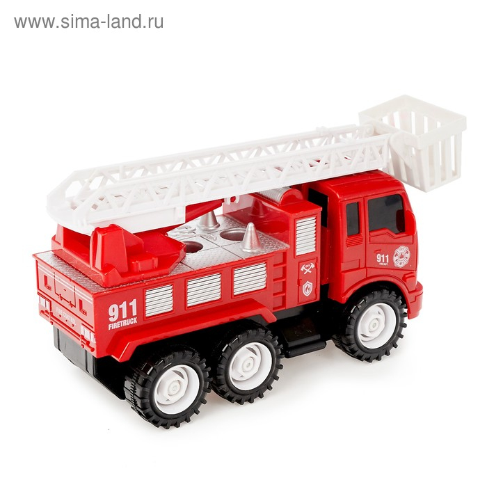 Конструктор винтовой &laquo;Пожарная машина&raquo;, 20 деталей, с отверткой и насадками