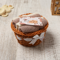 Набор полотенец в корзинке Этель "Stay Beautiful" 30х30шт - 4 шт, цв. коричневый, 100%хл Набор полотенец в корзинке Этель "Stay Beautiful" 30х30шт - 4 шт, цв. коричневый, 100%хл