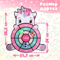 Дартс &laquo;Единорог&raquo;, 3 шарика на липучках, крючок