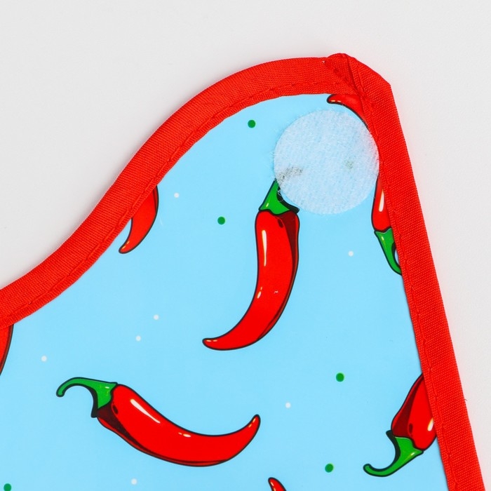 Нагрудник для кормления «Перчик» непромокаемый на липучке, с карманом Нагрудник для кормления «Перчик» непромокаемый на липучке, с карманом