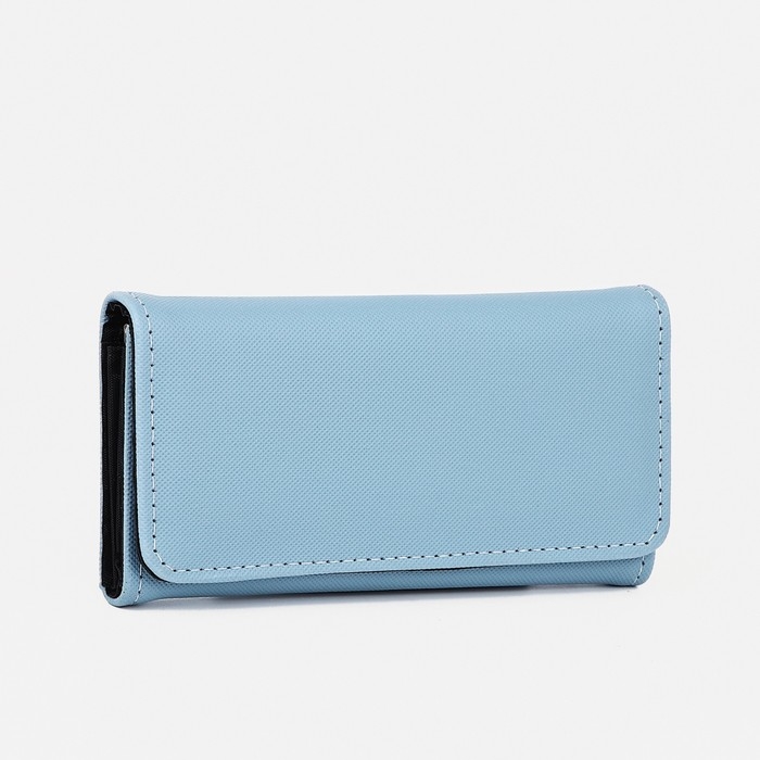 Кошелёк женский на магните, цвет голубой