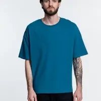 Футболка унисекс оверсайз Crosstown, бирюзовая (морская волна), размер L