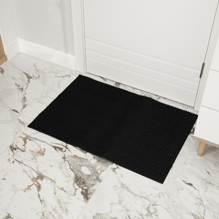 Покрытие ковровое щетинистое &laquo;Травка&raquo;, 60&times;90 см, цвет чёрный