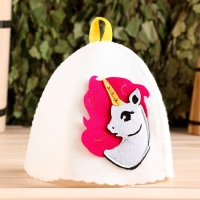 Шапка для бани с аппликацией "Элли" Шапка для бани с аппликацией "Элли"