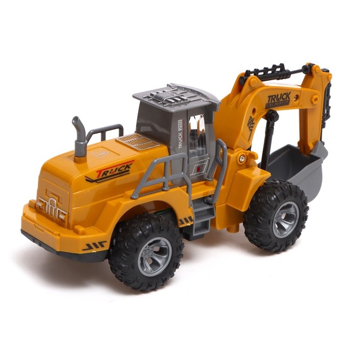 Экскаватор инерционный «Стройтехника», световые эффекты, подвижные детали, цвет жёлтый Экскаватор инерционный «Стройтехника», световые эффекты, подвижные детали, цвет жёлтый