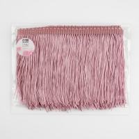 Тесьма декоративная «Бахрома», 15 см, 5 ± 0,5 м, цвет пудровый Тесьма декоративная «Бахрома», 15 см, 5 ± 0,5 м, цвет пудровый