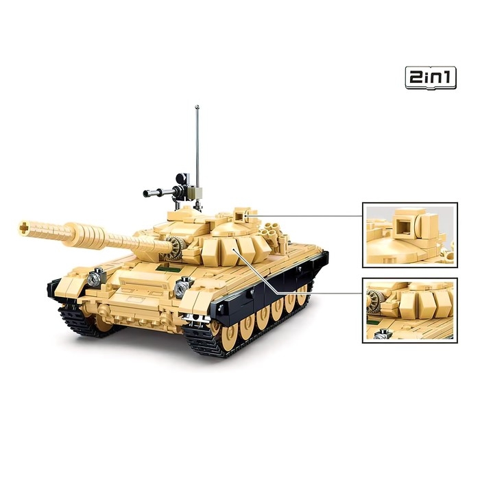Конструктор &laquo;Модельки. Боевой танк&raquo;, 2 варианта сборки, 770 деталей