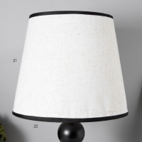 Настольная лампа Катания 1x60Вт E27 черно-золотой 25х25х45 см RISALUX Настольная лампа Катания 1x60Вт E27 черно-золотой 25х25х45 см RISALUX