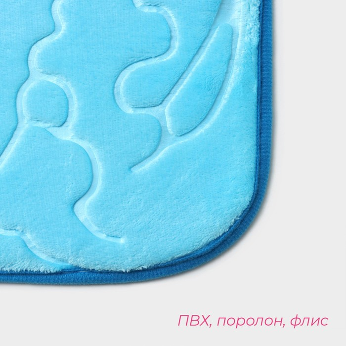 Коврики для ванной и туалета Доляна «Дельфины», 3 шт: 39×43 см, 40×50 см, 50×80 см, цвет МИКС Коврики для ванной и туалета Доляна «Дельфины», 3 шт: 39×43 см, 40×50 см, 50×80 см, цвет МИКС