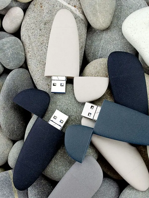 Флешка Pebble Universal, USB 3.0, серо-синяя, 32 Гб Флешка Pebble Universal, USB 3.0, серо-синяя, 32 Гб