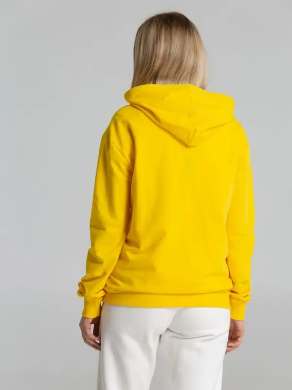 Толстовка на молнии с капюшоном Unit Siverga желтая, размер 4XL