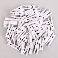 Набор прищепок для декора 50 шт., белые &mdash; 3,5 см