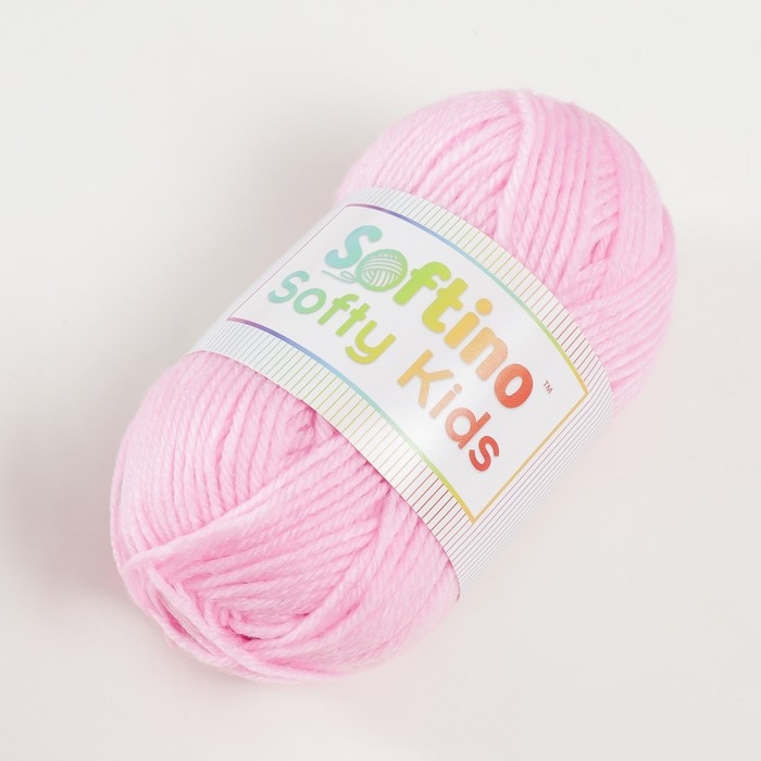Пряжа 100% акрил "Softy Kids" 90м &plusmn;5м 50 гр цвет 09 розовый зефир