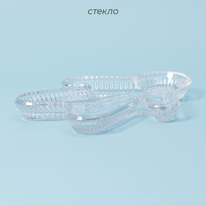Блюдо «Новогоднее чудо. Пряня», 24×18,5×2,7 см, стекло, прозрачное Блюдо «Новогоднее чудо. Пряня», 24×18,5×2,7 см, стекло, прозрачное