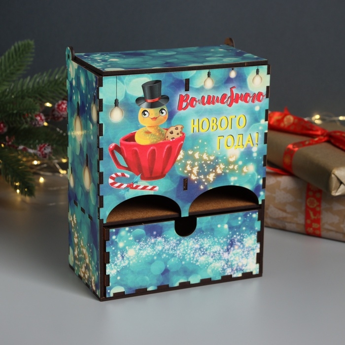 Новогодний чайный домик Новогодний чайный домик "Волшебного НГ" 20х15х8,5 см